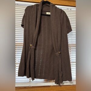 Sonoma Brown Women's Cardigan Vest Size Large